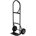 Safco Tuff Truck P-Handle Truck - Tubular Handle - 400 lb Load Capacity - 2 Casters - 8" Caster Size - Steel - 16" Width x 14.75" Depth x 51.50" Height - Black - 1 Each