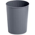 Safco Fire-safe Steel Round Wastebasket - 5.88 gal Capacity - Round - 14" Height x 13" Diameter - Steel - Charcoal - 1 Each