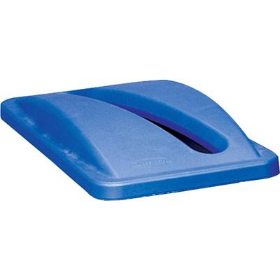 Rubbermaid Commercial Slim Jim Paper Recycling Container Lid - Rectangular - Resin - Blue - 1 Each