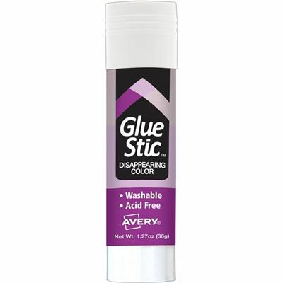 Avery&reg; Glue Stic Glue Stick - 1.27 oz - Purple - 1 Each