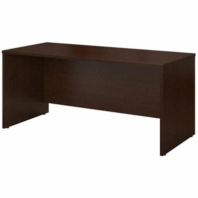 Bush Business Furniture Series C60W x 24D Desk/Credenza/Return in Mocha Cherry - 29.8" Height x 71" Width x 23.3" Depth - Material: Melamine - Finish: Mocha Cherry - Scratch Resistant, Stain Resistant, Grommet - For Office - 1 Each