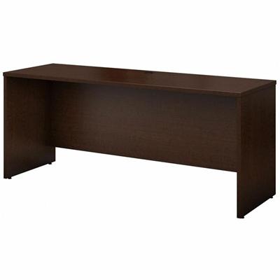 Bush Business Furniture Series C 72W x 30D Desk/Credenza/Return in Mocha Cherry - 29.8" Height x 71" Width x 23.3" Depth - Material: Melamine - Finish: Melamine, Mocha Cherry - Grommet, Scratch Resistant, Stain Resistant - For Office - 1 Each