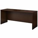 Bush Business Furniture Series C 72W x 30D Desk/Credenza/Return in Mocha Cherry - 29.8" Height x 71" Width x 23.3" Depth - Material: Melamine - Finish: Melamine, Mocha Cherry - Grommet, Scratch Resistant, Stain Resistant - For Office - 1 Each