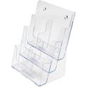 Deflecto Multi-Compartment DocuHolder - 6 Pocket(s) - 3 Tier(s) - 13.75" Height x 9" Width x 7.50" Depth - Desktop - Leaflet Size - Clear - Plastic - 1 Each