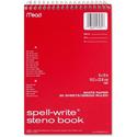 Mead Spell-Write Steno Book - 80 Sheets - 6" x 9" Sheet Size - White Paper - 1 Each