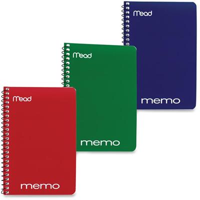 Mead Wirebound Memo Notebook - 40 Sheets - Wire Bound - 4" x 6" Sheet Size - Assorted Paper - Tan Board Cover - 1 Each