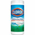 Clorox Disinfecting Cleaning Wipes - Ready-To-Use - Fresh Scent - Disposable, Bleach-free - Green - 35/Tub - 1 Each