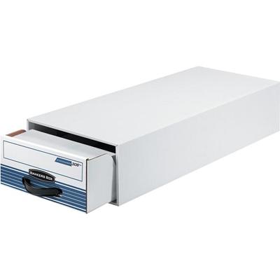 Bankers Box Stor/Drawer Steel Plus Card Storage Drawer - Internal Dimensions: 9.25" Width x 23.25" Depth x 5.63" Height - External Dimensions: 10.5" Width x 25.2" Depth x 6.5" Height - Medium Duty - Stackable - Steel, Plastic - White, Blue - For Card