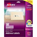 Avery&reg; Matte Address Labels - Sure Feed Technology - 1" Width x 2 5/8" Length - Permanent Adhesive - Rectangle - Laser - Matte - Clear - Film - Permanent Adhesive, Peel & Stick, Pop Up Edge, Peeling Resistant, Curl Resistant, Easy Peel, Jam Resis
