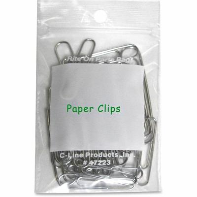 C-Line Write-On Reclosable Small Parts Bags - 3" Length x 2" Width - Clear - Poly - Multipurpose - 1000 / Carton
