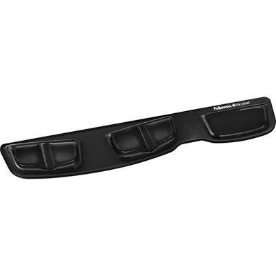 Fellowes Keyboard Palm Support with Microban&reg; Protection - 0.63" Height x 18.25" Width x 3.38" Depth - Black - Polyurethane - 1