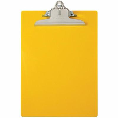 Saunders Recycled Plastic Clipboards - 1" Clip Capacity - 8 1/2" x 11" , 8 19/64" x 11 45/64" Sheet Size - Polystyrene, Plastic - Yellow - 1 Each