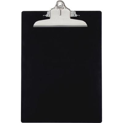 Saunders Recycled Plastic Clipboards - 1" Clip Capacity - 8 1/2" x 11" Sheet Size - Plastic - Black - 1 Each
