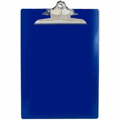 Saunders Recycled Plastic Clipboards - 1" Clip Capacity - 8 1/2" x 11" Sheet Size - Plastic - Blue - 1 Each