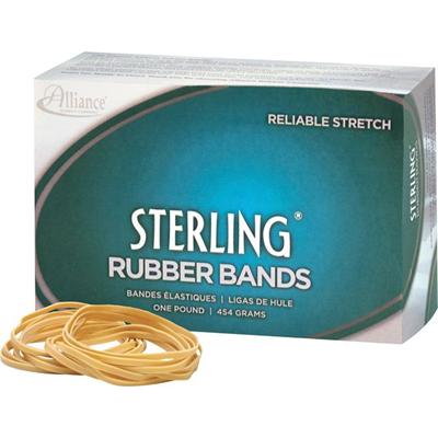 Alliance Rubber Sterling Rubber Bands - Size: #33 - 3.5" Length x 0.1" Width - Durable, Elastic - Natural Crepe - 1 Box