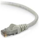 Belkin Cat6 Snagless Patch Cable, 12 Feet Gray - 12 ft Category 6 Network Cable for Network Device, VoIP Device - First End: 1 x RJ-45 Network - Male - Second End: 1 x RJ-45 Network - Male - Patch Cable - Gold Plated Connector - 24 AWG - Gray - 1 Eac