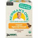 Newman's Own&reg; Organics K-Cup, Pod Coffee - Compatible with Keurig Brewer - American - Medium - K-Cup, Pod - Decaf, Special Blend - Kosher - Decaffeinated - 24 / Box