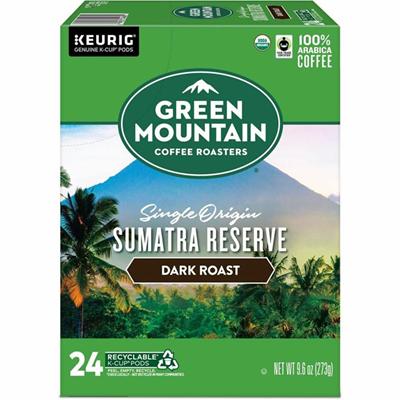 Green Mountain Coffee Roasters&reg; K-Cup, Pod Sumatra Reserve Coffee, Keurig Single-Serve K-Cup pods, Dark Roast, 24 Count - Compatible with Keurig K-Cup Brewer - Regular - Dark - 24 K-Cup - K-Cup, Pod - Sumatra Reserve - Kosher - Organic - 24 / Box