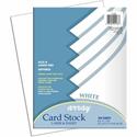 Pacon Cardstock Sheets - White - Letter - 8 1/2" x 11" - 65 lb Basis Weight - Sustainable Forestry Initiative (SFI) - White - 1 Pack