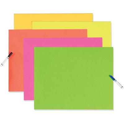 UCreate Fade Resistant Neon Poster Board - 28" Board Height x 22" Board Width - Neon Assorted Surface - Fade Resistant, Rigid - 25 / Carton