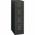 HON 310 Series Vertical File - 4-Drawer - 15" Width x 26.5" Depth x 29" Height - 4 x Drawer(s) for File - Letter - Vertical - Security Lock, Ball-bearing Suspension, Label Holder, Rust Proof - Charcoal - Steel - Recycled