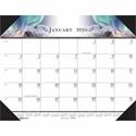 House of Doolittle Recycled Illustrated Desk Pad Calendar - Julian Dates - Monthly - January 2026 to December 2026 - 1 Month Single Page Layout - 22" x 17" Sheet Size - 2.38" x 2.88" Block - Desk Pad - White - Leatherette, Paper - 1 Each