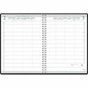 House of Doolittle 4-Person Embossed Cover Daily Appointment Book - Julian Dates - Daily - 1 Year - January 2026 to December 2026 - 8:00 AM to 7:45 PM - Quarter-hourly - 1 Day Single Page Layout - 8" x 11" Sheet Size - Simulated Leather - Black Cover