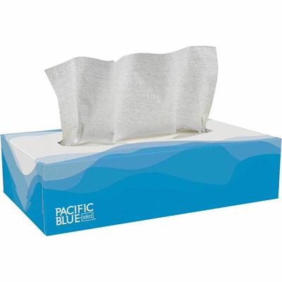 Pacific Blue Select Facial Tissue by GP Pro - Flat Box - 2 Ply - 8.33" Width x 8" Length - White - Paper/ - 100 / Box