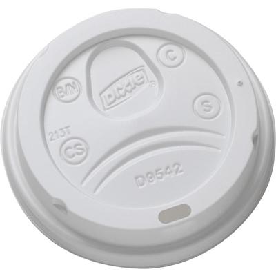 Dixie Drink-thru Lid - Round - Plastic - White - 100 / Pack