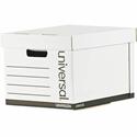 Universal Storage Case - Internal Dimensions: 12" Width x 15" Depth x 10.25" Height - Media Size Supported: Letter, Legal - Lift-off Closure - Heavy Duty - Stackable - Corrugated Fiberboard - White - For Box File - 12 / Carton