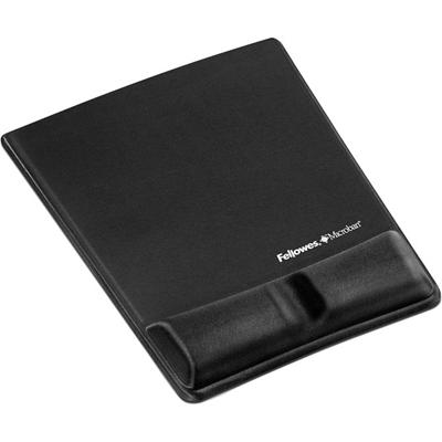 Fellowes Mouse Pad / Wrist Support with Microban&reg; Protection - 0.88" Height x 8.25" Width x 9.88" Depth - Graphite - Memory Foam - 1