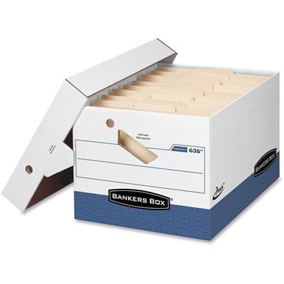 Bankers Box Presto File Storage Box - Internal Dimensions: 12" Width x 15" Depth x 10" Height - External Dimensions: 12.9" Width x 16.5" Depth x 10.4" Height - 850 lb - Media Size Supported: Legal, Letter - Lift-off, Zipper Closure - Heavy Duty - Sta