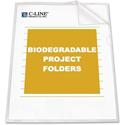 C-Line Letter Project File - 8 1/2" x 11" - 100 Sheets Capacity - Polypropylene - Clear - Acid-free, Non-toxic, PVC-free, Heavyweight, Thumb Cut, Archival-safe - 25 / Box