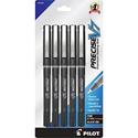 Pilot Fine Premium Capped Rolling Ball Pens - 0.7 mm Fine Pen Point - Black Ink - Black Barrel - Writing - 5 / Pack