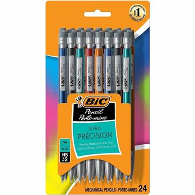 BIC Xtra-Precision Mechanical Pencils - 0.5 mm Lead - # 2.5 - Assorted Barrel - 1 Pack