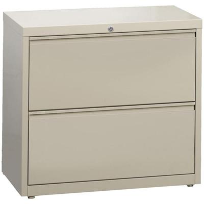 Lorell Fortress Series Lateral File - 36" Width x 18.6" Depth x 28.1" Height - 2 x Drawer(s) for File - Legal, Letter, A4 - Lateral - Rust Proof, Leveling Glide, Interlocking, Ball-bearing Suspension, Label Holder - Putty - Baked Enamel - Steel - Rec