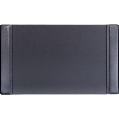 Dacasso Side-Rail Desk Pad - Rectangular - 34" Width x 20" Depth - Felt Backing - Leather - Black