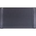 Dacasso Side-Rail Desk Pad - Rectangular - 34" Width x 20" Depth - Felt Backing - Leather - Black