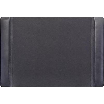 Dacasso Side-Rail Desk Pad - Rectangular - 25.5" Width x 17.25000" Depth - Felt Backing - Leather - Black