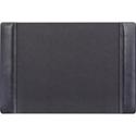 Dacasso Side-Rail Desk Pad - Rectangular - 25.5" Width x 17.25000" Depth - Felt Backing - Leather - Black