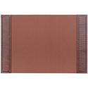 Dacasso Crocodile Embossed Side-Rail Desk Pad - Rectangular - 22.5" Width x 17.25000" Depth - Felt Tan Backing - Top Grain Leather - Brown