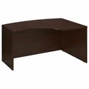 Bush Business Furniture Series C 60W x 43D RH L-Bow Desk Shell in Mocha Cherry - 29.8" Height x 58.9" Width x 42.9" Depth - Material: Melamine - Finish: Mocha Cherry - Scratch Resistant, Stain Resistant, Grommet - 1 Each
