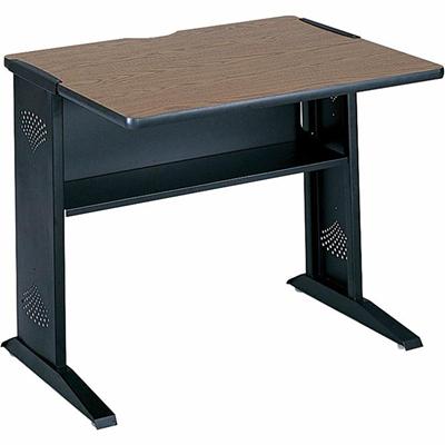 Safco 36"W Reversible Top Computer Desk - Rectangle Top - 1 Shelf(ves) - 200 lb Capacity - 28" Table Top Length x 35.50" Table Top Width - Educational Environment, Business Environment - Assembly Required - Steel - 1 Each