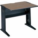 Safco 36"W Reversible Top Computer Desk - Rectangle Top - 1 Shelf(ves) - 200 lb Capacity - 28" Table Top Length x 35.50" Table Top Width - Educational Environment, Business Environment - Assembly Required - Steel - 1 Each