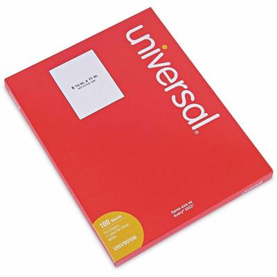 Universal Shipping Label - Permanent Adhesive - Rectangle - White - Paper - Smudge Resistant, Peel & Stick, Self-adhesive - 1 / Sheet - 100 Total Sheets - 1000 Total Label(s) - For Label Printer - 100 / Box