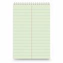 Universal Steno Pads, Pitman Rule, Red Cover, 60 Green-Tint 6 x 9 Sheets - 1 Subject(s) - 60 Sheets - Spiral - Pitman Ruled Front Ruling - 16 lb Basis Weight - 9" Height x 6" Width - Green Tint Paper