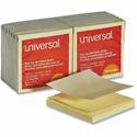 Universal Note Pad - 100 x Yellow - 3" Flag/Note Width x 3" Flag/Note Length - Square - 100 Sheets per Pad - Yellow - Self-stick, Residue-free, Fanfold, Pop-up, Repositionable, Adhesive - 12 / Pack