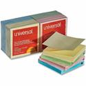 Universal Note Pad - 100 x Assorted Pastel - 3" Flag/Note Width x 3" Flag/Note Length - Square - 100 Sheets per Pad - Pastel Assorted - Self-stick, Residue-free, Fanfold, Pop-up, Repositionable, Adhesive - 12 / Pack