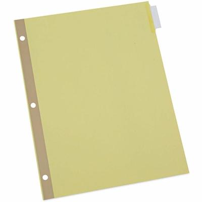 Universal Index Divider - 24 x Divider(s) - 8 Blank Side Tab(s) - 8.5" Divider Width x 11" Divider Length - Letter - 3 Hole Punched - Buff Paper Divider - Clear Plastic Tab(s) - 0% - Customizable, Double-sided, Gold Reinforced Binding Edge - 24 Set