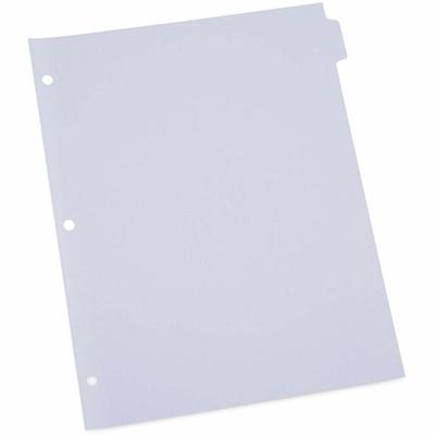 Universal Self-Tab Index Dividers, 8-Tab, 11 x 8.5, White, 24 Sets - 24 x Divider(s) - 8 Blank Side Tab(s) - 8.5" Divider Width x 11" Divider Length - Letter - 3 Hole Punched - White Ledger Stock Divider - White Ledger Stock Tab(s) - 30% Recycled - C